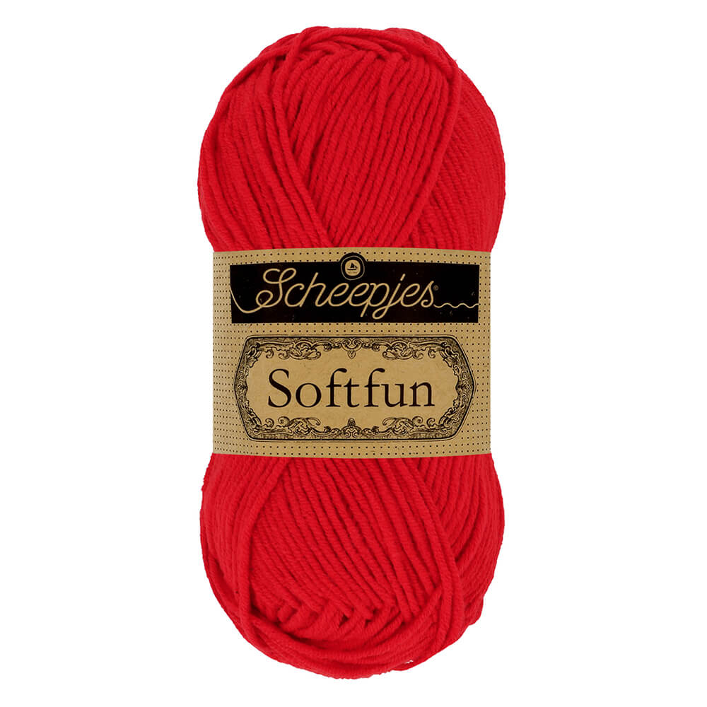 Scheepjes Softfun - Candy Apple - Nitti Yarns - Amigurumi - Crochet - Knitting - Cotton Acrylic Yarn - 8 Ply - NZ