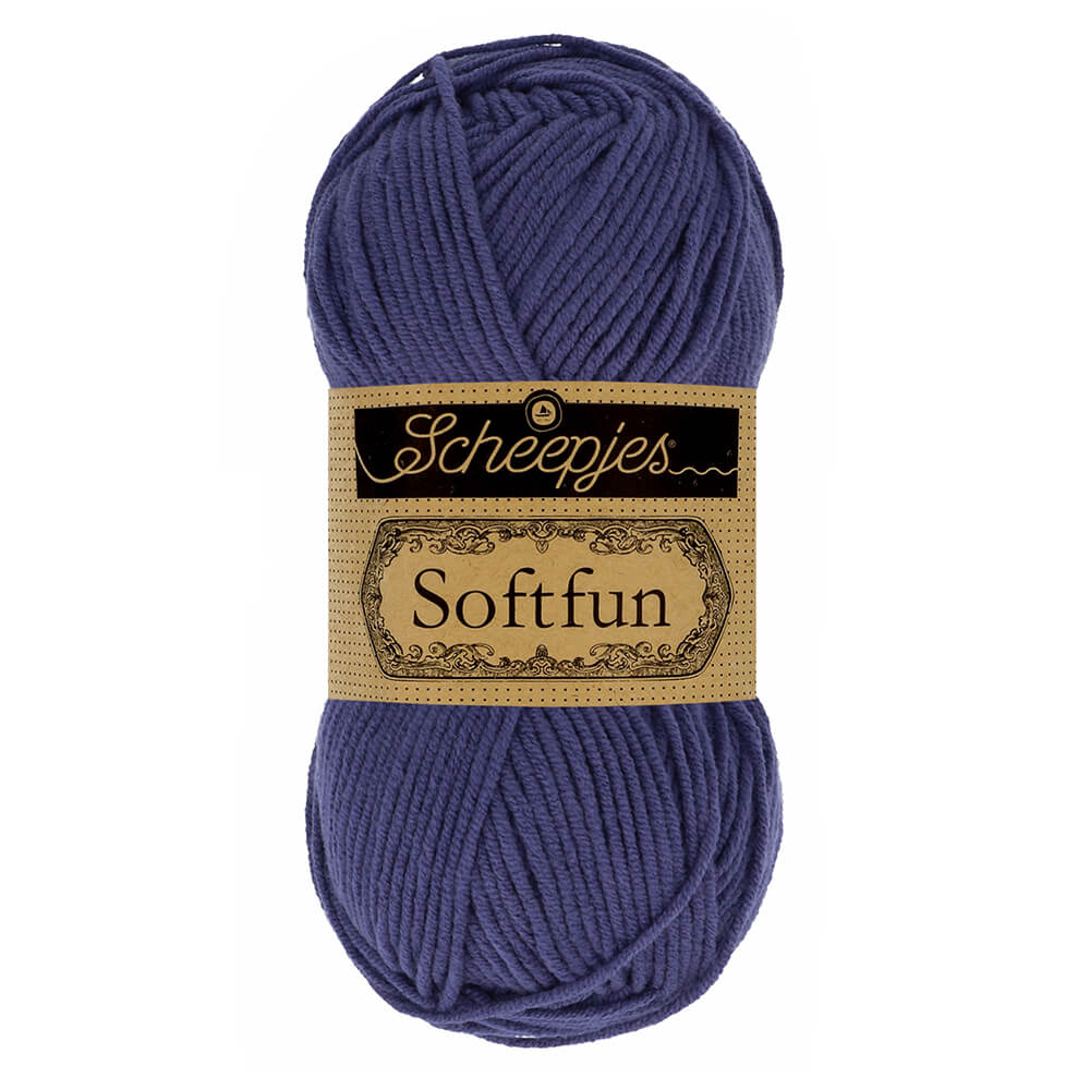 Scheepjes Softfun - Purple - Nitti Yarns - Amigurumi - Crochet - Knitting - Cotton Acrylic Yarn - 8 Ply - NZ