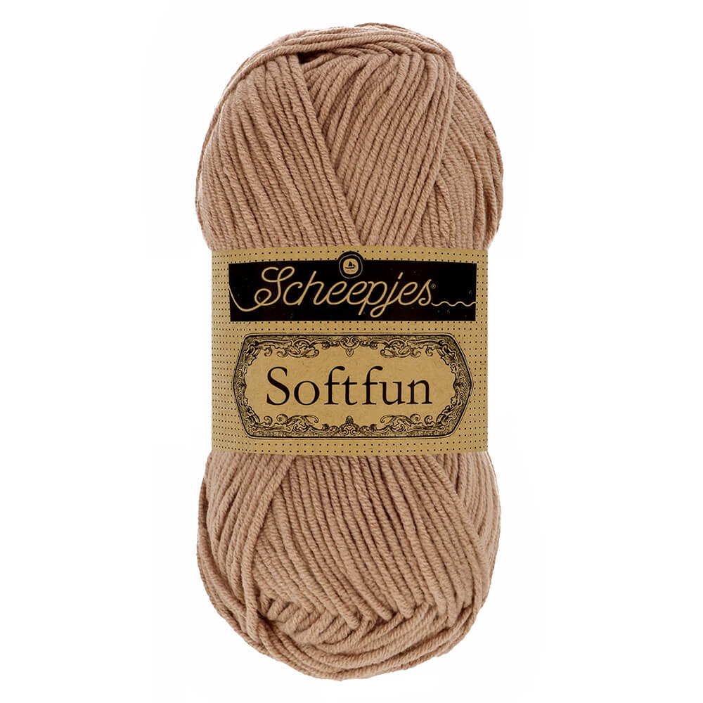 Scheepjes Softfun - Soft Mauve - Nitti Yarns - Amigurumi - Crochet - Knitting - Cotton Acrylic Yarn - 8 Ply - NZ