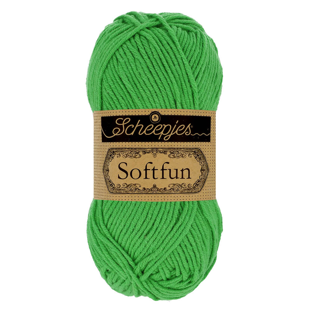 Scheepjes Softfun - Emerald - Nitti Yarns - Amigurumi - Crochet - Knitting - Cotton Acrylic Yarn - 8 Ply - NZ