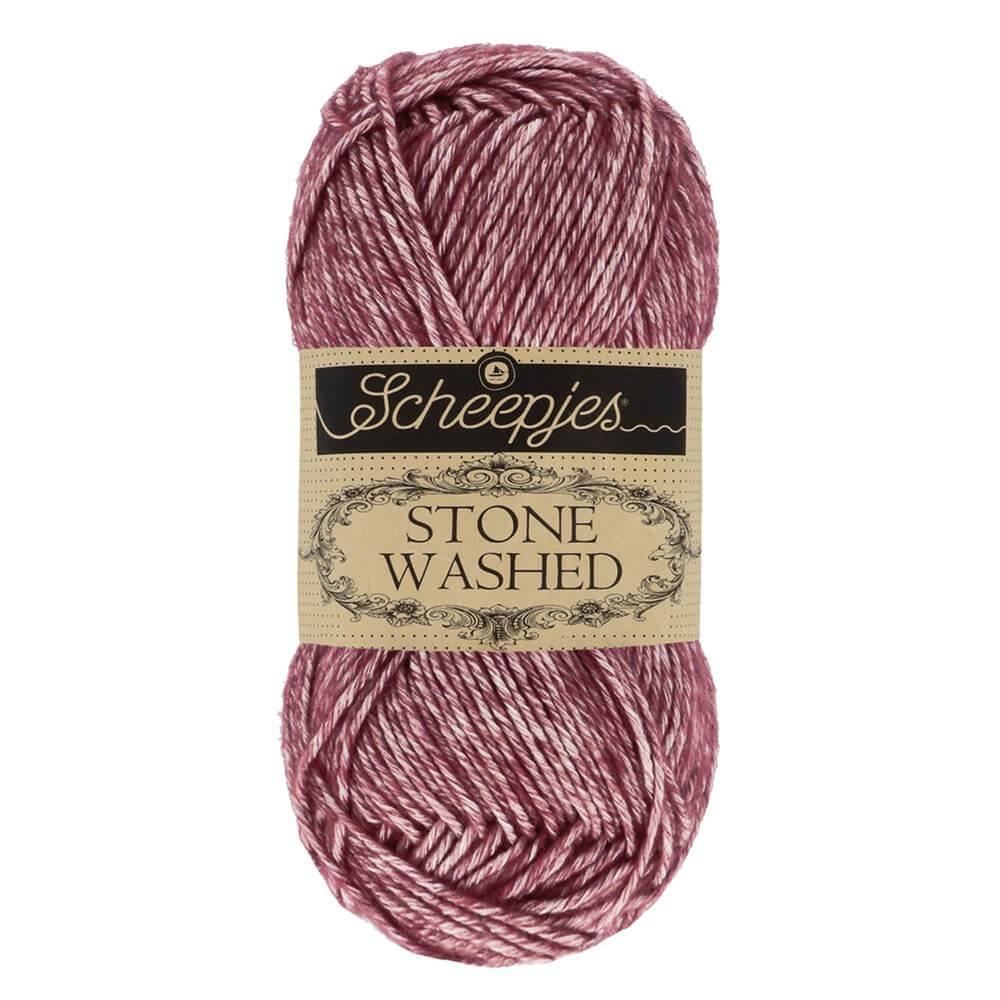 Scheepjes Stone Washed - Garnet - Nitti Yarns - Amigurumi - Crochet - Knitting - Cotton Acrylic Yarn - 5 Ply - NZ