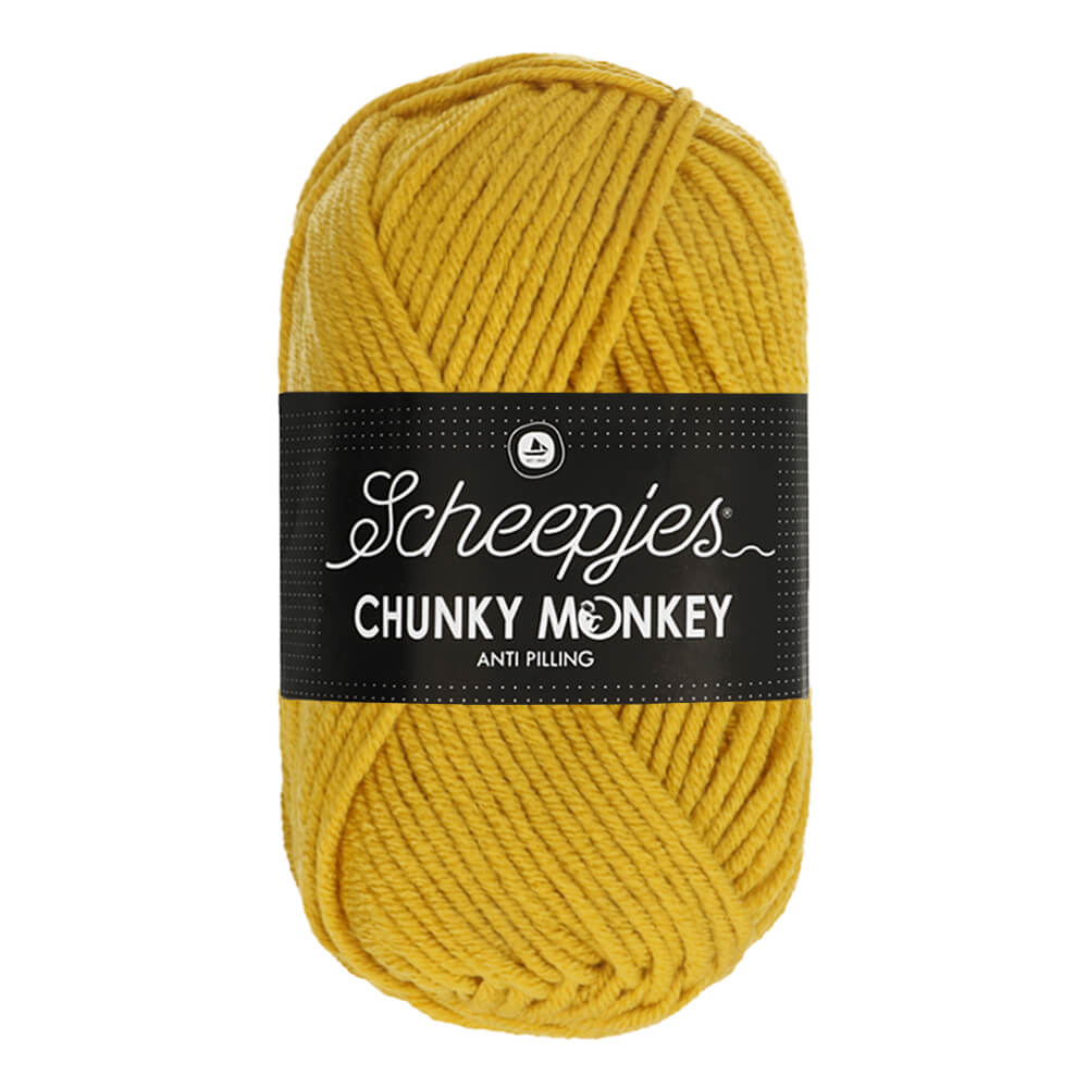 Scheepjes Chunky Monkey - Mustard - Nitti Yarns - Amigurumi - Crochet - Knitting - Acrylic Yarn - 10 Ply - NZ