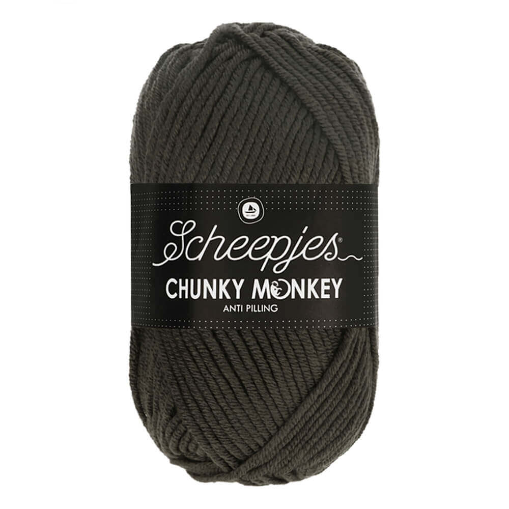 Scheepjes Chunky Monkey - Dark Grey - Nitti Yarns - Amigurumi - Crochet - Knitting - Acrylic Yarn - 10 Ply - NZ